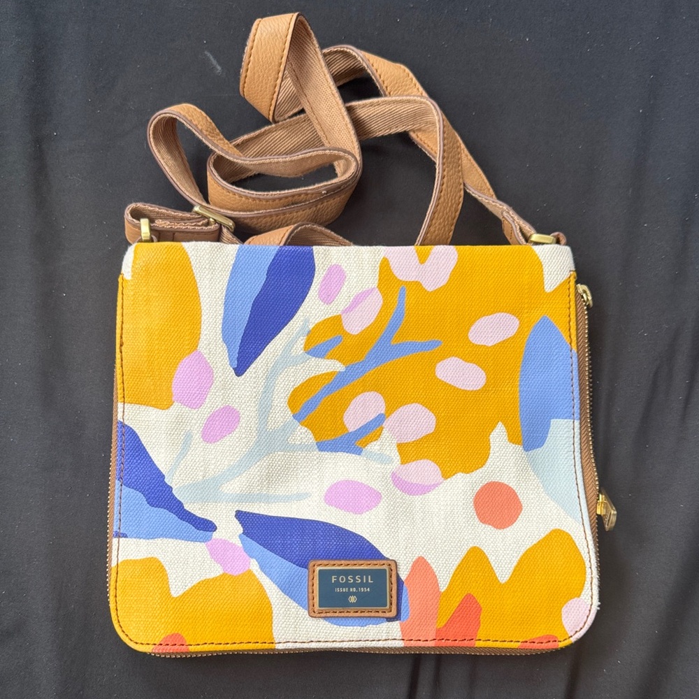 Fossil Colorful Abstract Crossbody Bag